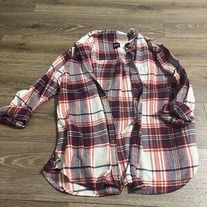 GAP Flannel Plaid Shirt in Red and White